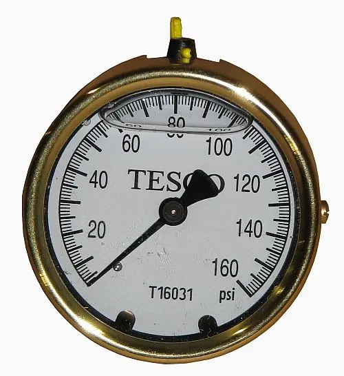 0–160 Psi Precision Air Pressure Gauge — For Control Systems (T16031) 1