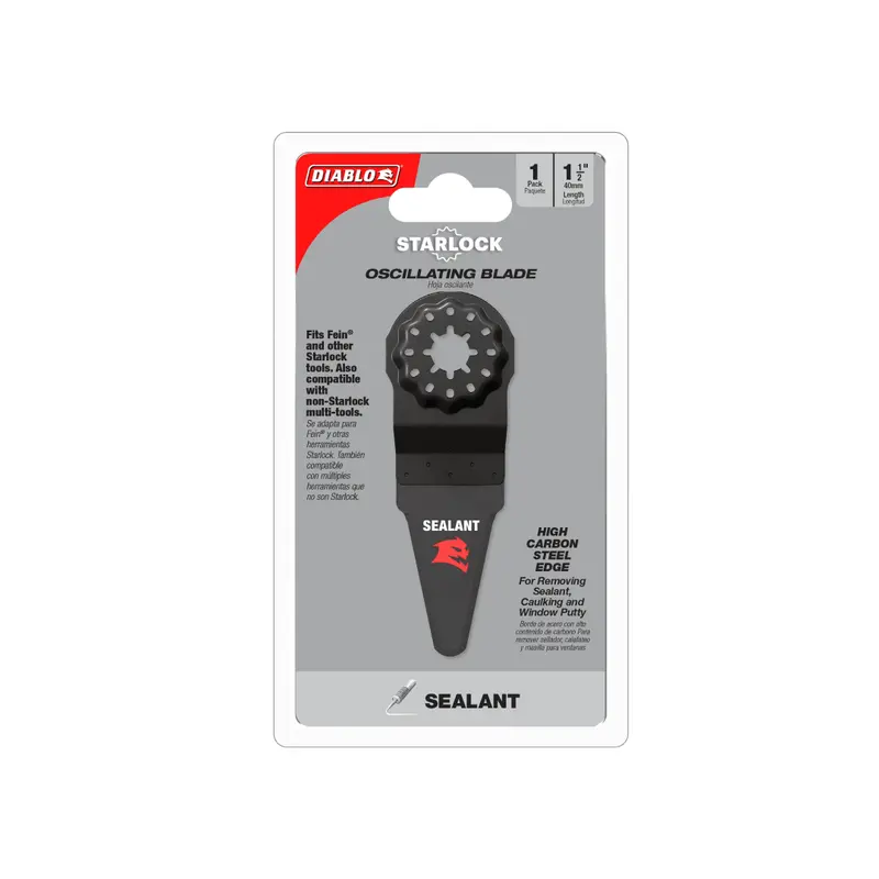 1-1/2" Starlock High-Carbon Steel Oscillating Blade For Sealant & Adhesive Removal 1