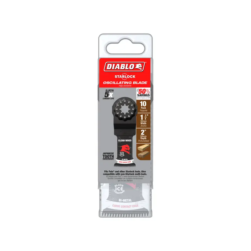 1-1/4" Starlock Bi-Metal Oscillating Blades – Smooth Wood Cuts (10-Pack) 1