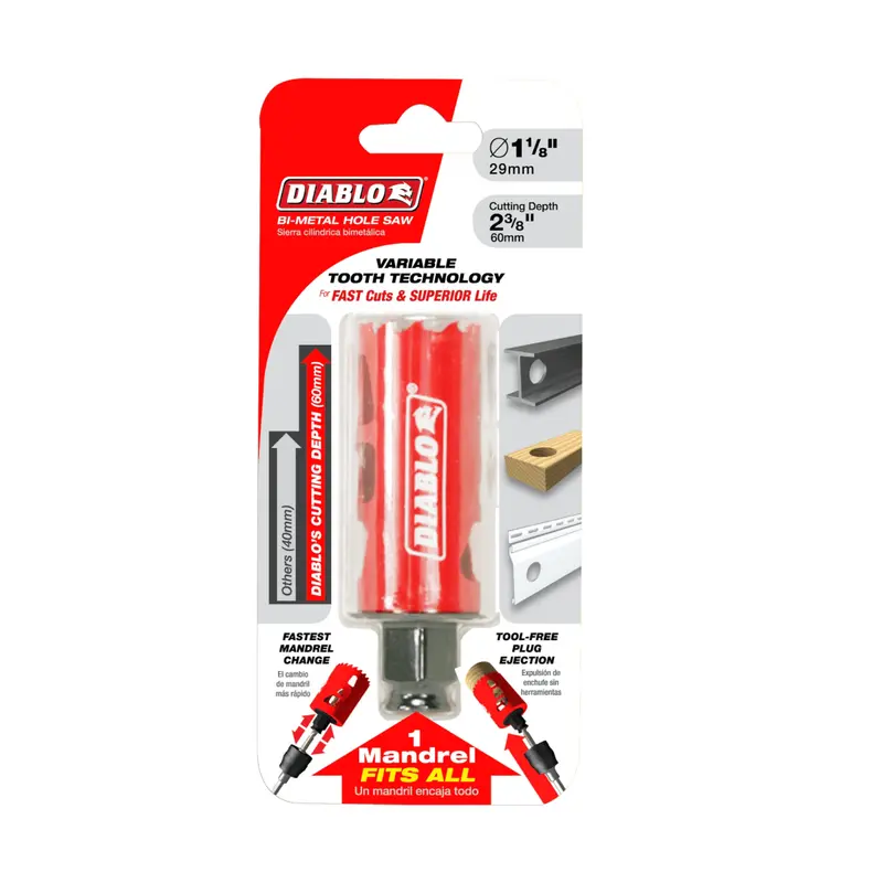 1-1/8" Bi-Metal Hole Saw – Efficient Wood And Steel Cutting 1