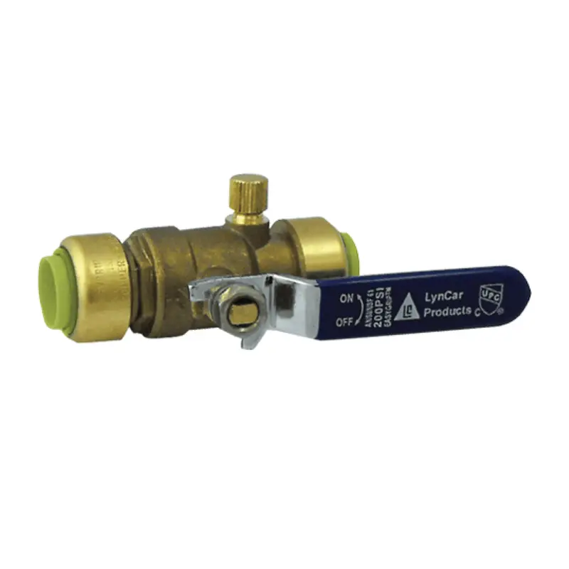 1/2-Inch Push-Fit Ball Valve With Drain Spout 1