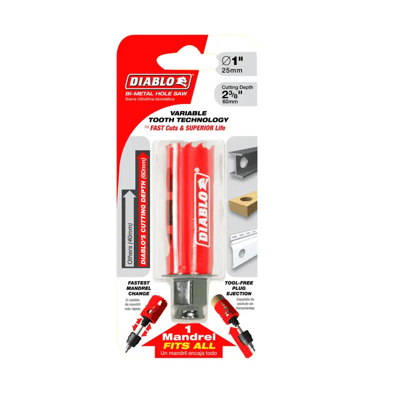 1" Bi-Metal Hole Saw – Reliable General-Purpose Cutter 1