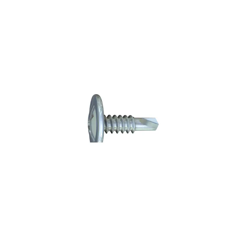10 Gauge × 3/4-Inch Phillips Modified Truss Head Fine-Thread Drill-Point Screws — Clear Zinc (5 Lb) 1