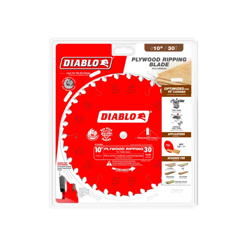 10-Inch 30-Tooth Plywood Ripping Circular Saw Blade 1