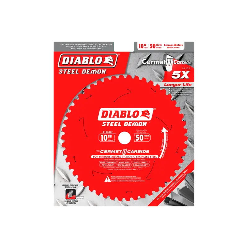10-Inch 50-Tooth Cermet Ii Steel Demon Blade For Stainless Steel & Hard Metals 1