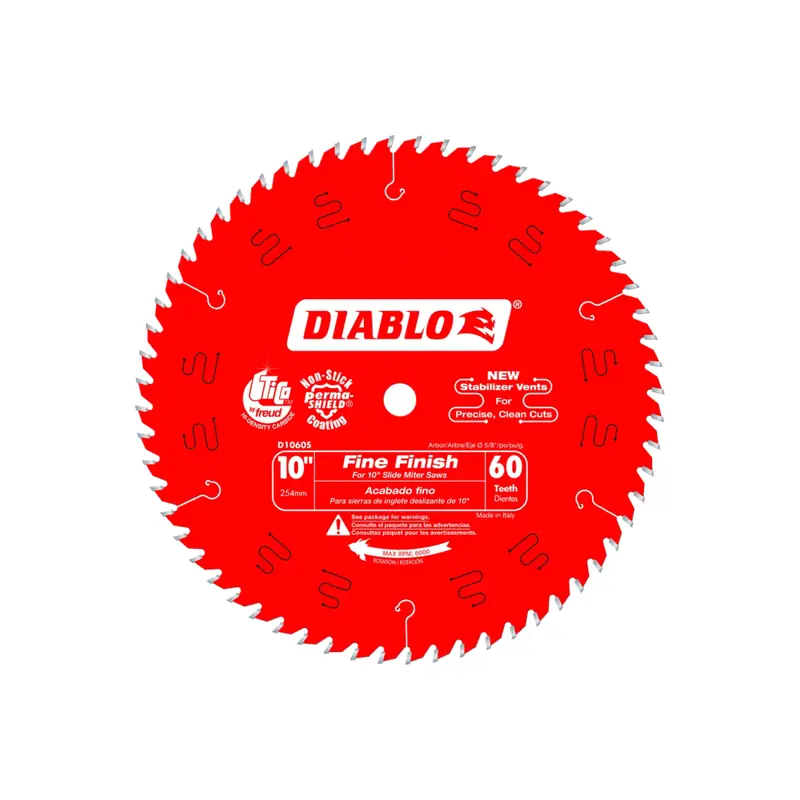 10-Inch 60-Tooth Precision Finish Slide Miter Saw Blade 1