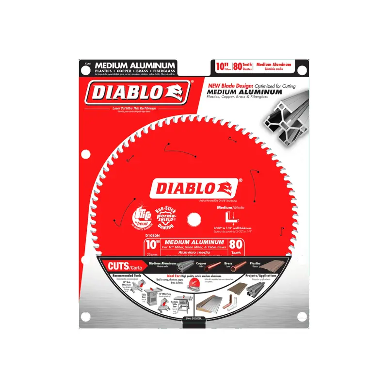 10-Inch 80-Tooth Aluminum-Cutting Saw Blade For Medium-Density Metals 1