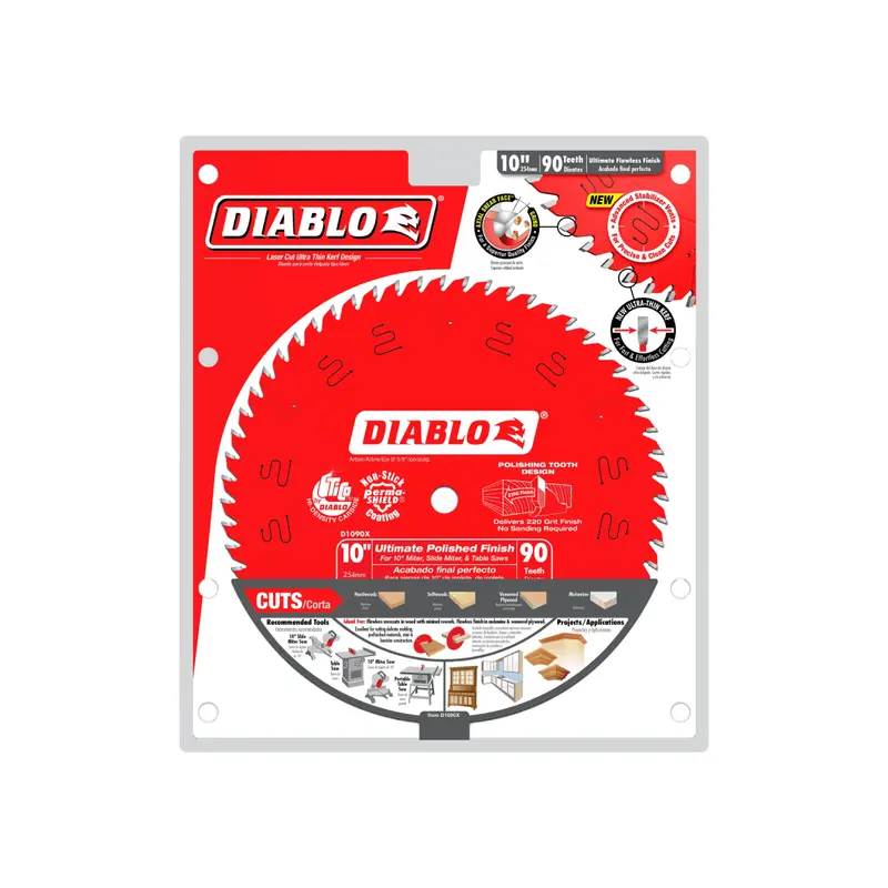 10-Inch 90-Tooth Ultimate Polished-Finish Circular Saw Blade 1