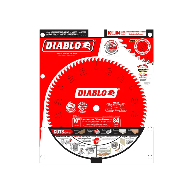 10-Inch Circular Saw Blade – 84-Tooth Design For Laminates, Plastics & Non-Ferrous Metals 1