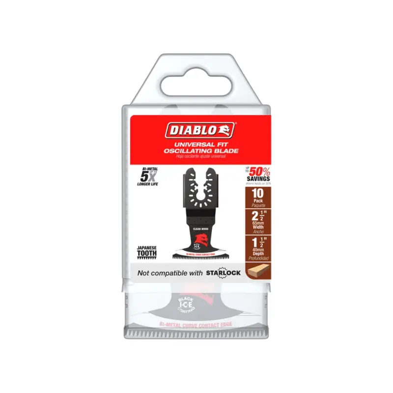 10-Pack 2-1/2-Inch Demo Demon Bi-Metal Oscillating Blades For Clean Wood Cuts 1