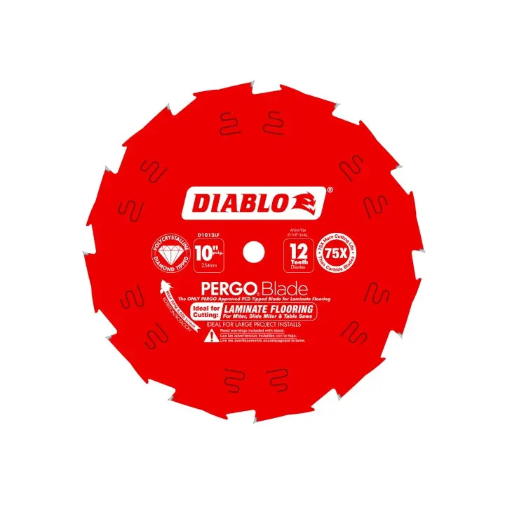 10" Pergoblade™ Laminate & Wood Flooring Saw Blade – 12-Tooth, Anti-Vibration Design 1
