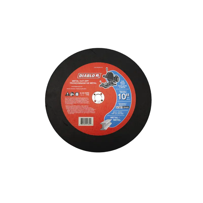 10" × 3/32" × 5/8" Metal Cutoff Wheel – Model Cdd100093L01F 1