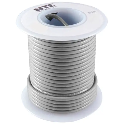 100-Foot 22 Awg Stranded Gray Hook-Up Wire 1