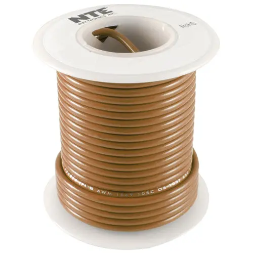 100-Foot 26 Awg Stranded Brown Hook-Up Wire 1