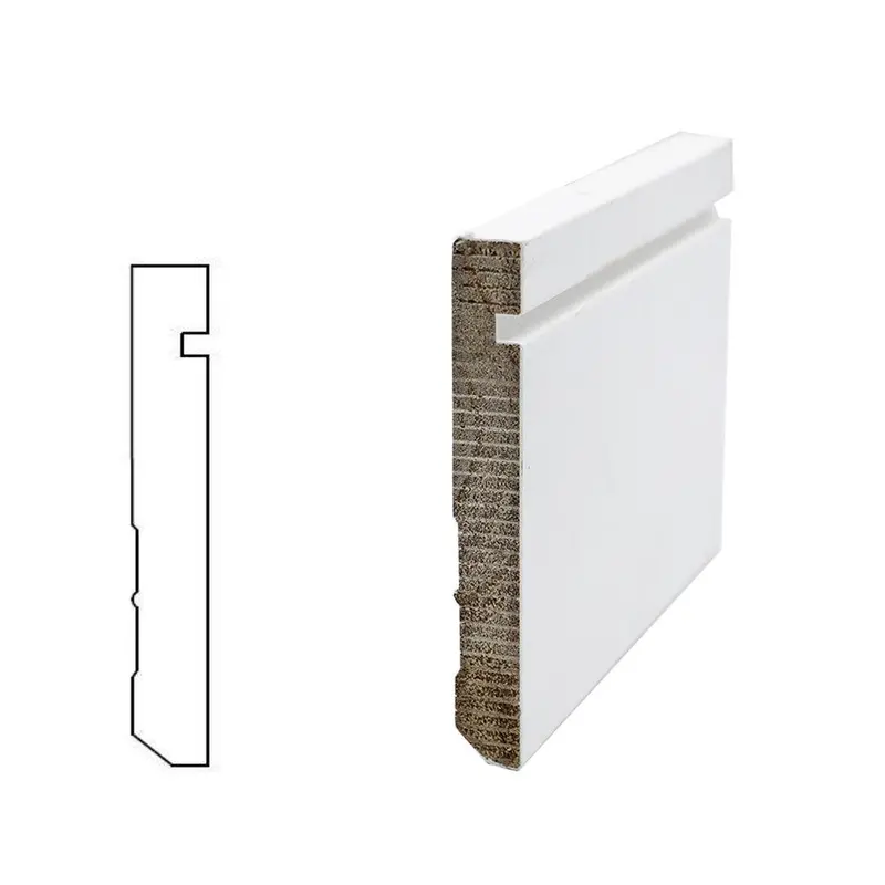 12-Foot Notched Pine Baseboard Trim – 5-1/2" Height, Model Df12 1