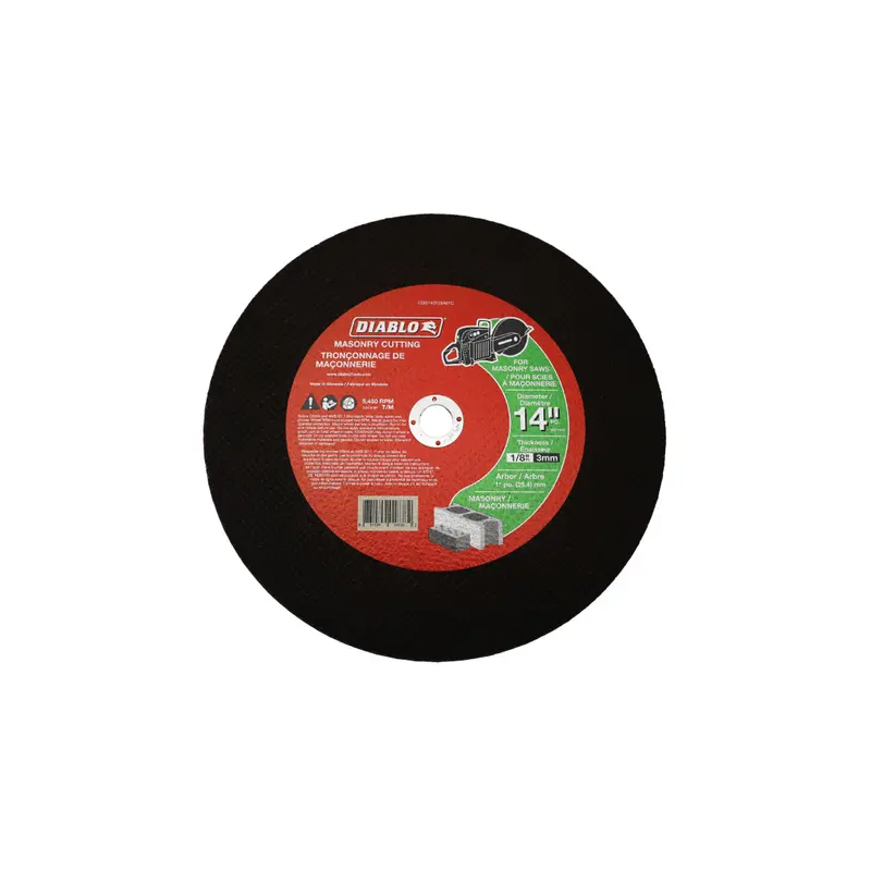 14" × 1/8" × 1" Masonry Cut-Off Wheel – Model Cdd140125A01C 1