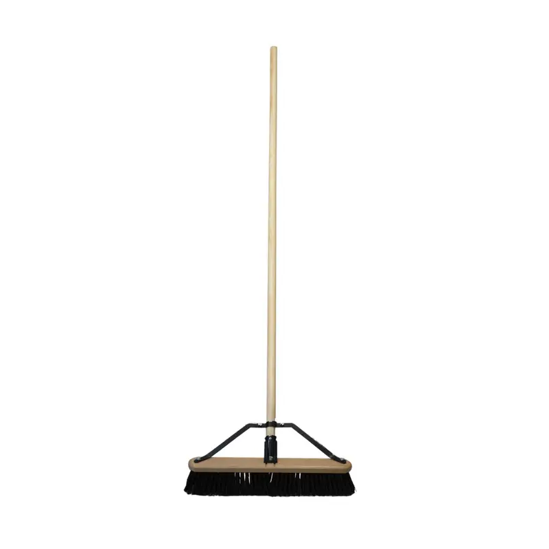 18-Inch Push Broom – Indoor/Outdoor Hard-Bristle Design With Reinforced Handle 1