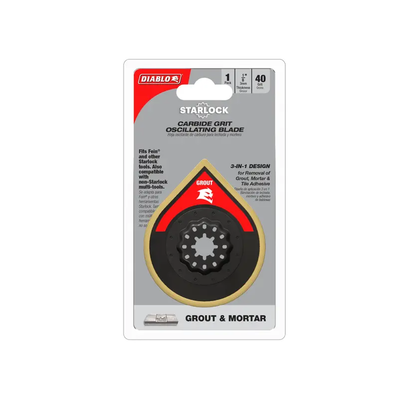 2-3/4" Starlock Carbide Grit Oscillating Blade For Grout, Mortar & Tile 1