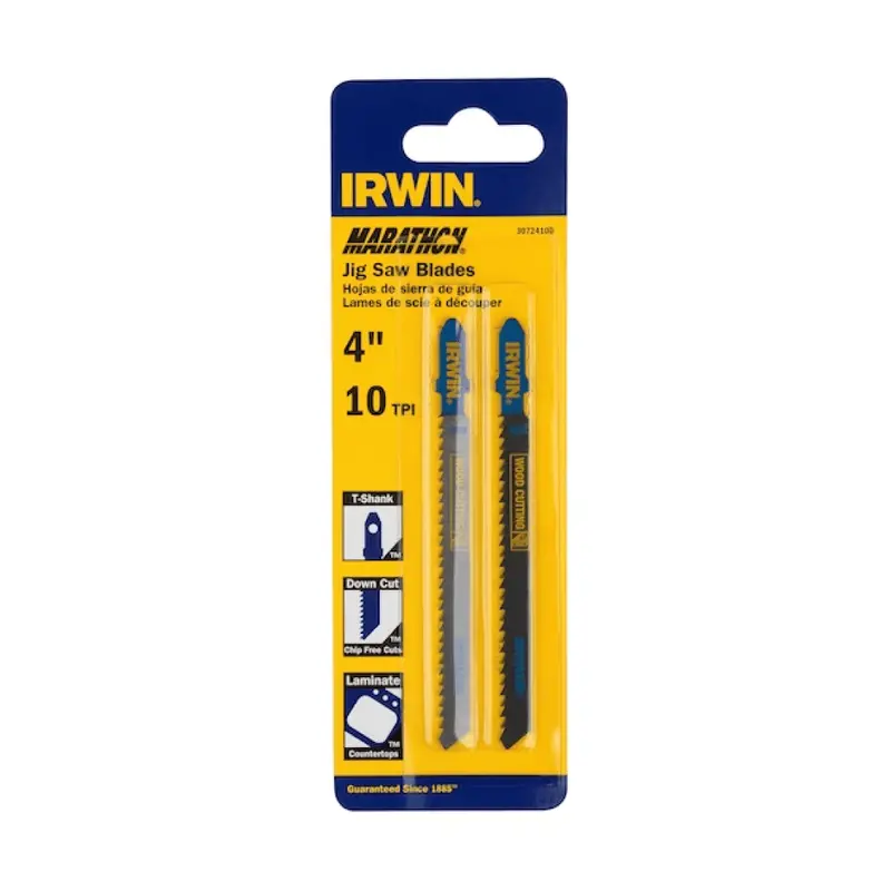 2-Pack T-Shank Down-Cut Saw Blades – 4", 10 Tpi, Carbon Steel 1