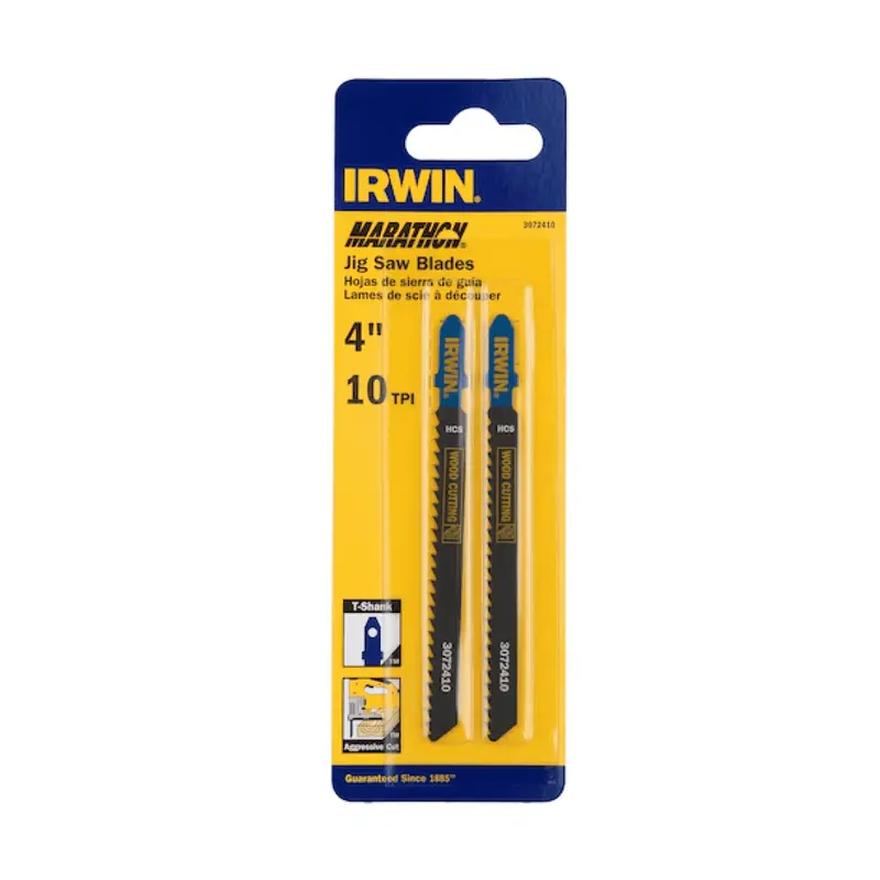 2-Pack T-Shank Milled Jig Saw Blades – 4", 10 Tpi, Carbon Steel 1