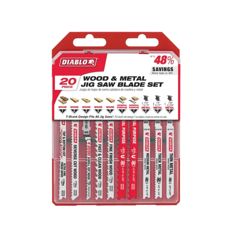 20-Piece Multi-Material Jig Saw Blade Kit — Wood, Metal, And Plastic Compatibility 1