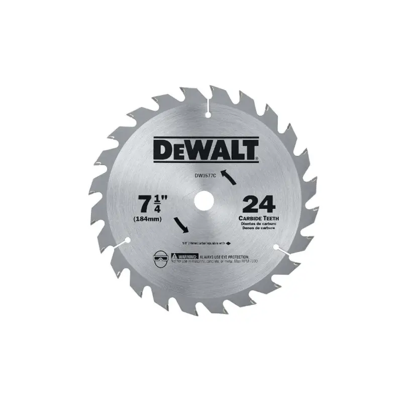 24-Tooth Carbide-Tipped 7-1/4" Circular Saw Blade 1