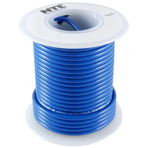 25-Foot 18 Awg Stranded Blue Hook-Up Wire 1