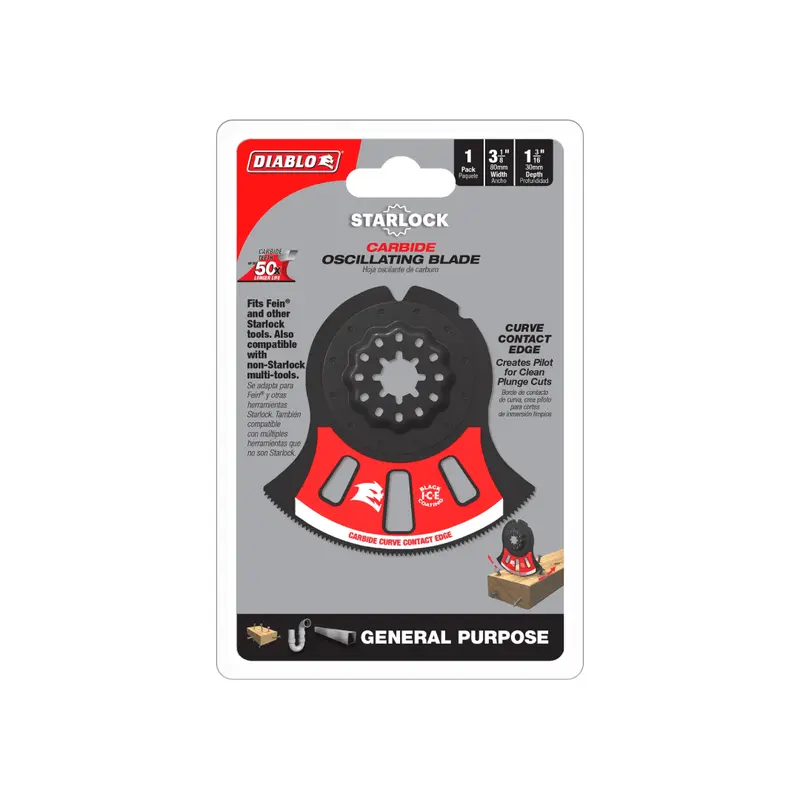 3-1/8" Starlock Carbide-Tipped Oscillating Blade For Hard Materials 1