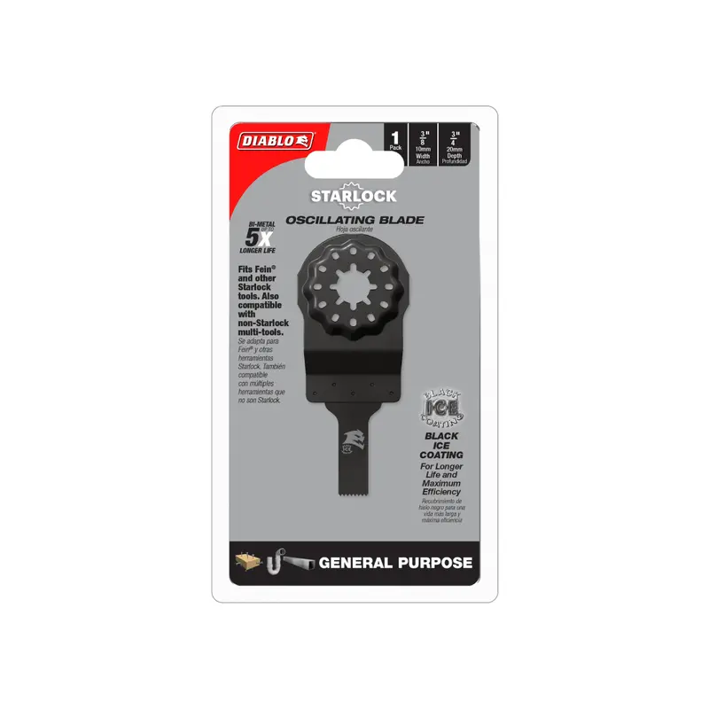 3/8" Starlock Bi-Metal Oscillating Blade For Precision Detailing 1