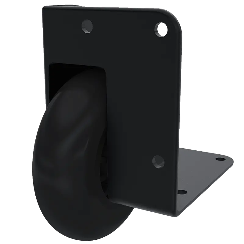 3-Inch Black Corner-Mount Caster – Alternate Style 1