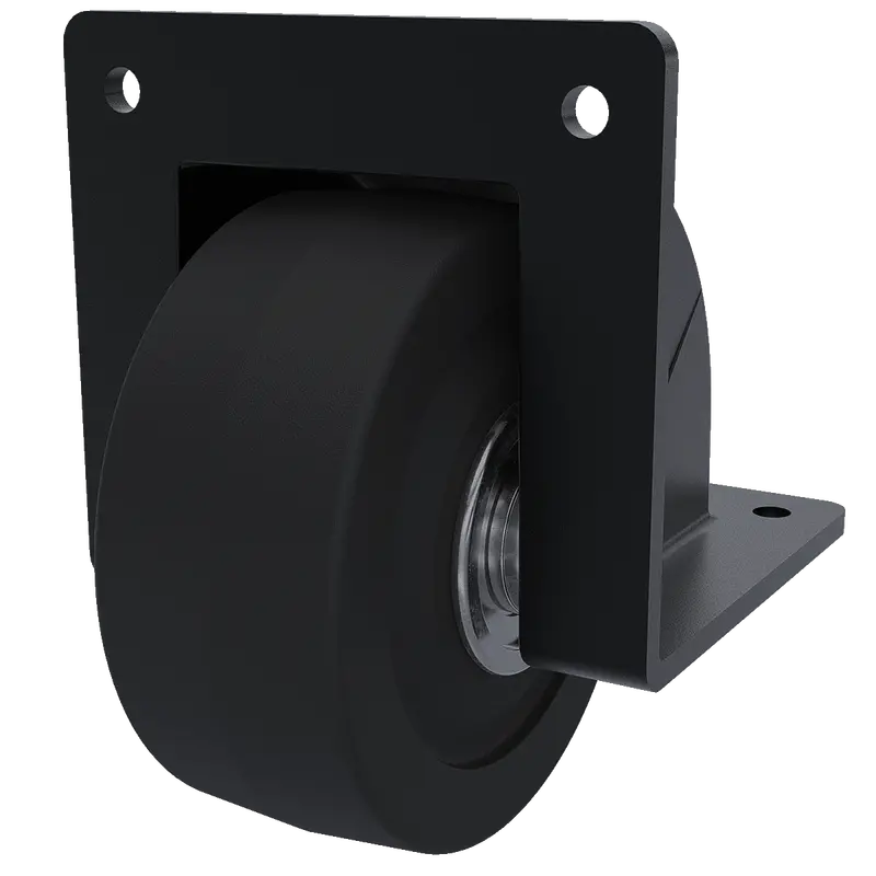 3-Inch Black Recessed Edge-Mount Caster 1
