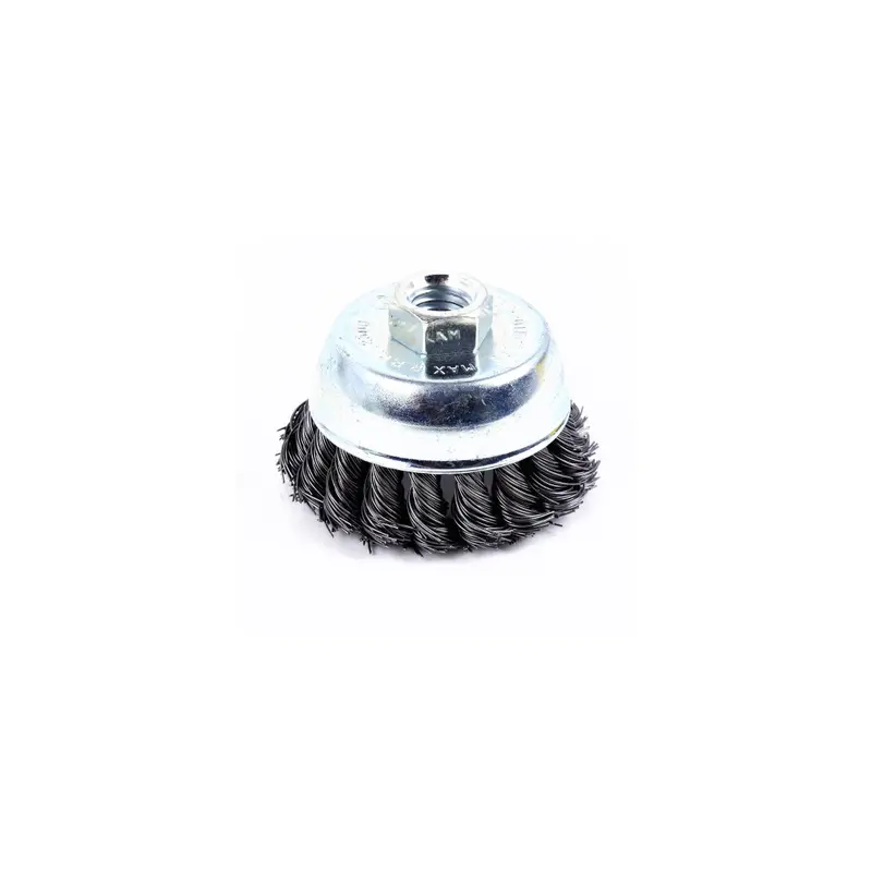 3-Inch Knotted Wire Cup Brush – 5/8-Inch Shank For Angle Grinders 1