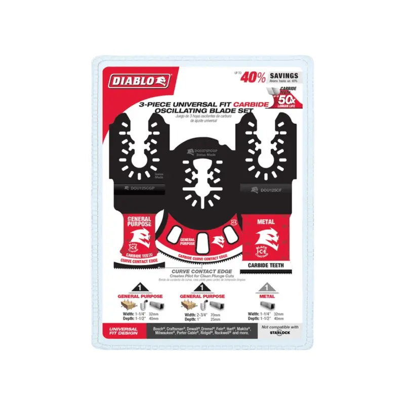 3-Piece Universal Carbide-Tipped Oscillating Blade Set 1