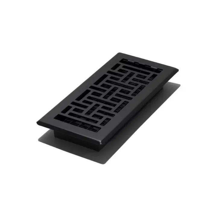 3" X 10" Oriental Steel Floor Register – Matte Black Finish 1