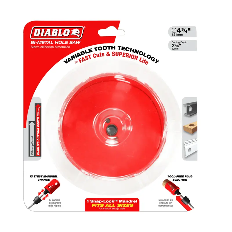 4.75-Inch Bi-Metal Hole Saw, Heavy-Duty Construction 1