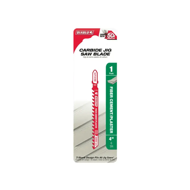 4 In. Carbide-Tipped Jig Saw Blade — 6 Tpi For Fiber Cement And Plaster 1