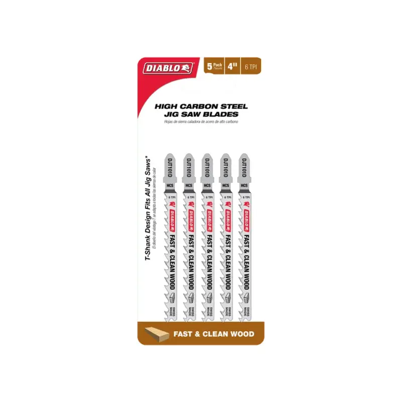 4 In. High-Carbon Steel Jig Saw Blades — 6 Tpi For Smooth, Splinter-Free Wood Cuts 1