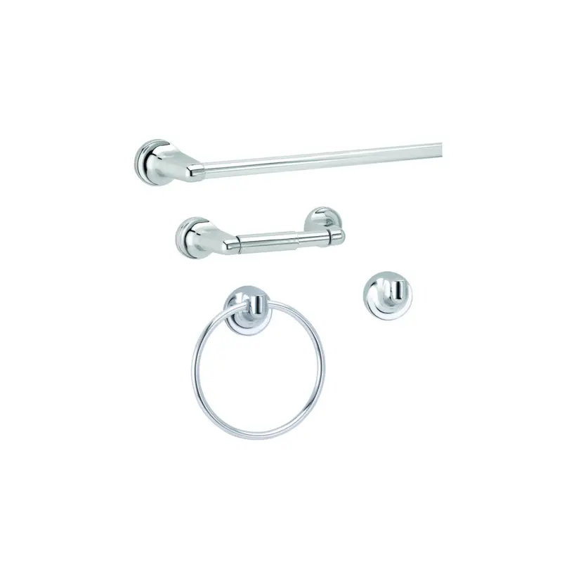 4-Piece Matching Bath Accessory Set – Towel Ring, Robe Hook, Etc. 1