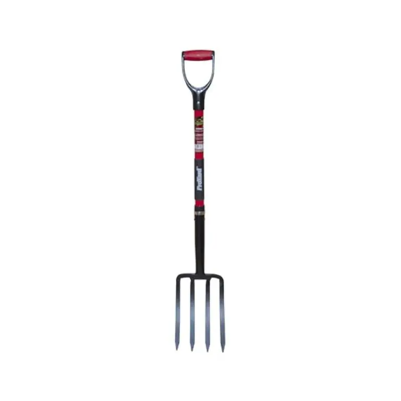 4-Tine Fiberglass D-Handle Spading Fork – 41-Inch Overall Length With 7.28" X 11.1" Head 1