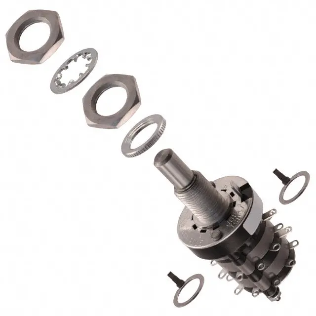 42D36-02-1-Ajn Grayhill 10-Position Rotary Switch – 2-Pole, 1A @ 115Vac, Panel-Mount 1
