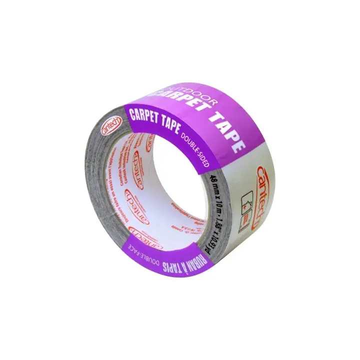 48 Mm X 10 M Black Cloth-Backed Carpet Tape – Heavy-Duty Adhesion 1