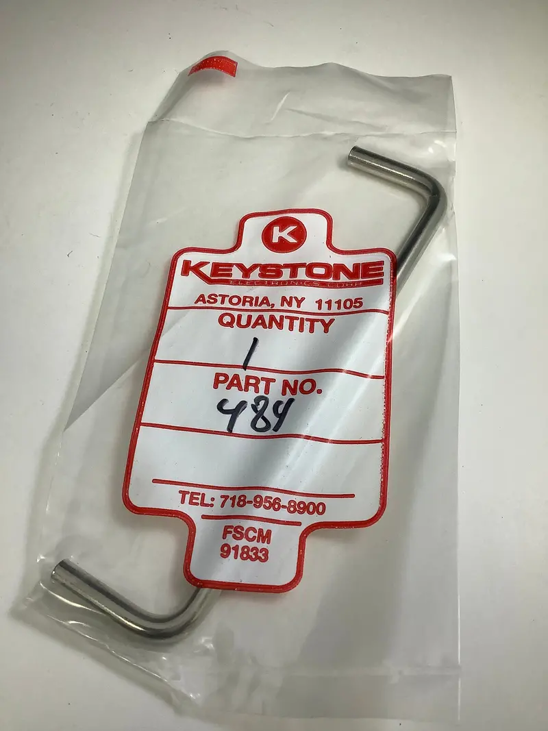 484 Keystone Instrumentation Handle – 6-Inch Brass Lever With Nickel Finish And Rear-Mount Screw Holes 1