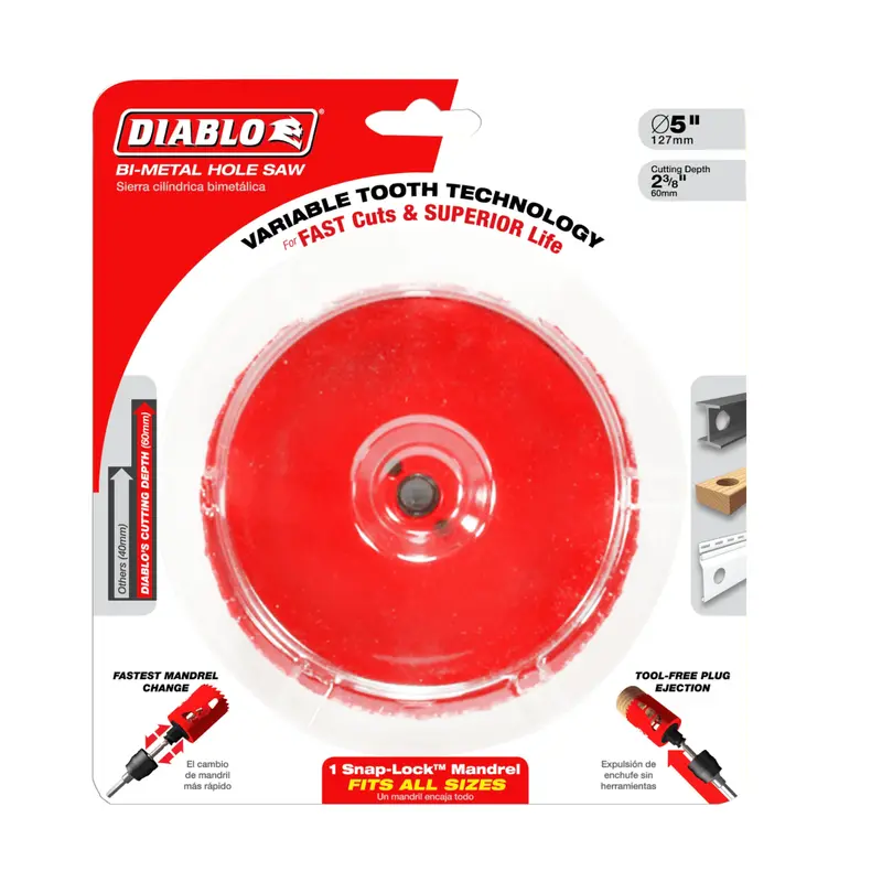 5-Inch Bi-Metal Hole Saw For Versatile Material Cutting 1