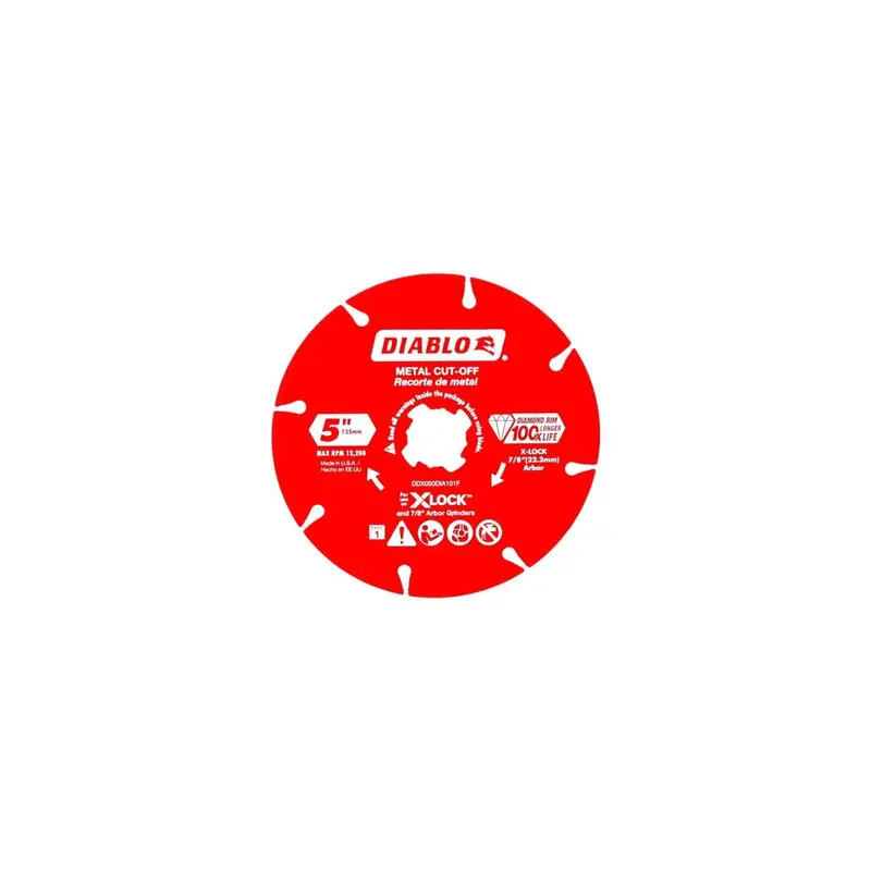 5-Inch X-Lock Diamond Rim Cut-Off Disc For Metal Cutting 1