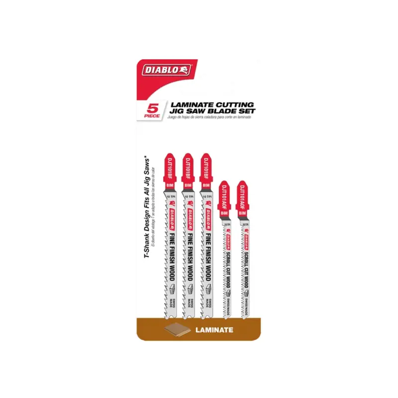 5-Piece Bi-Metal Jig Saw Blade Set — 3-1/4 In. Length For Laminate Materials 1