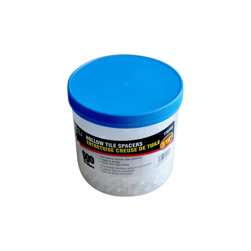 500-Piece Hollow-Core 5Mm (3/16-Inch) Leave-In Tile Spacers In Bucket 1