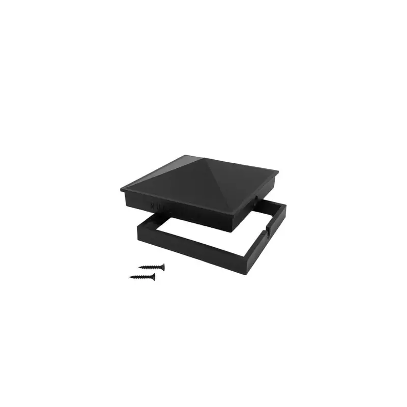 5X5 Black Aluminum Ornamental Pyramid Post Cap 1