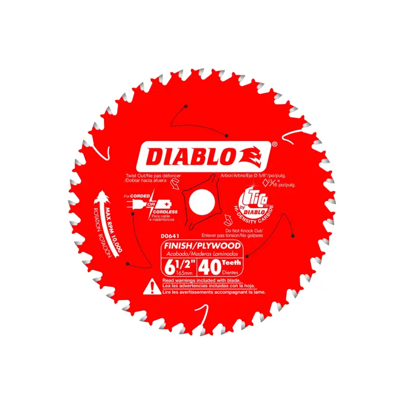 6-1/2-Inch 40-Tooth Trim-Finish Circular Saw Blade 1