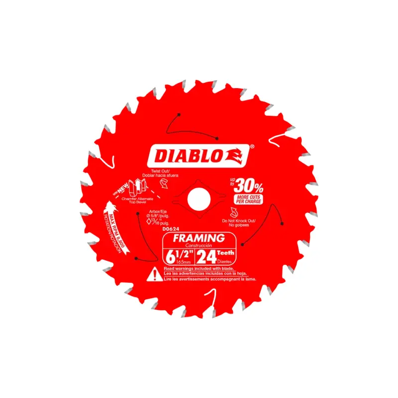 6.5-Inch X 24-Tooth Framing Circular Saw Blade (2-Pack) 1