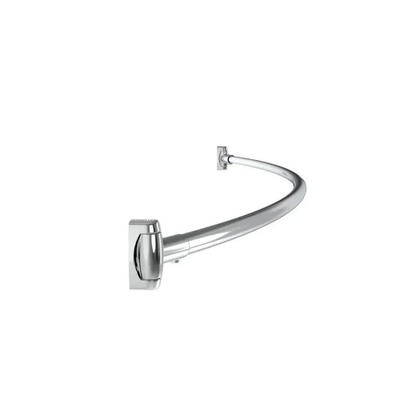 6-Foot Stainless Steel Curved Shower Rod With Flange Brackets 1